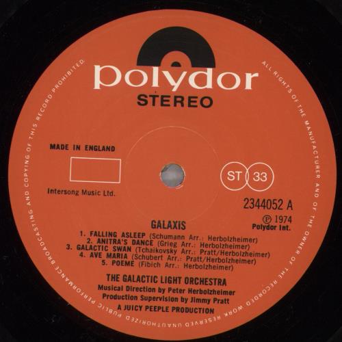 The Galactic Light Orchestra Galaxis vinyl LP album (LP record) UK 6HKLPGA823939