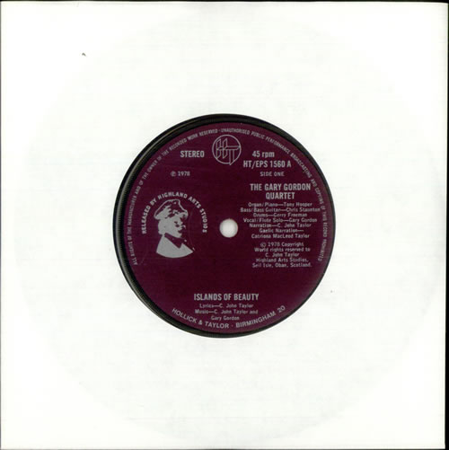 The Gary Gordon Quartet Islands Of Beauty 7" vinyl single (7 inch record / 45) UK UWW07IS517144