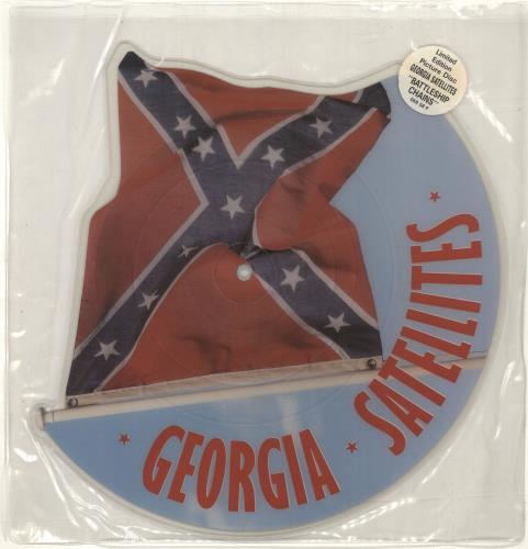 The Georgia Satellites Battleship Chains shaped picture disc (picture disc vinyl record) UK GSASHBA342063
