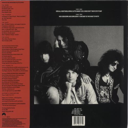 The Georgia Satellites Open All Night vinyl LP album (LP record) UK GSALPOP602577