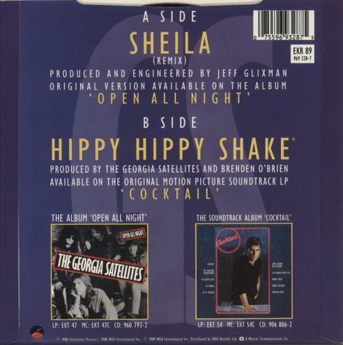 The Georgia Satellites Sheila - Remix 7" vinyl single (7 inch record / 45) UK GSA07SH518275