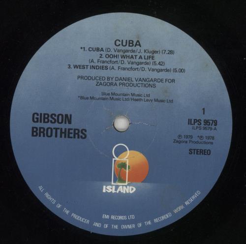 The Gibson Brothers Cuba vinyl LP album (LP record) UK GBNLPCU290605