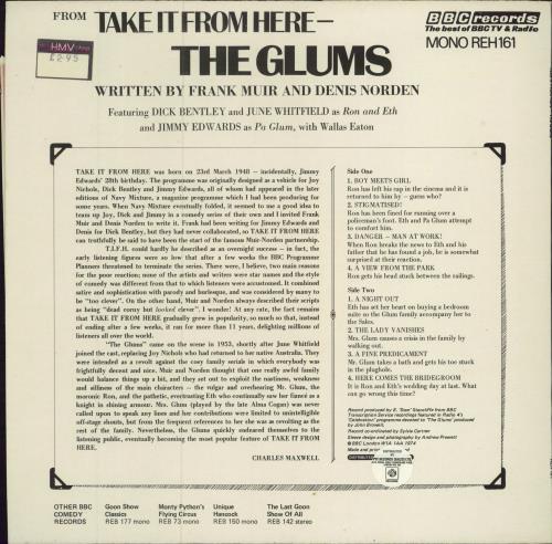 The Glums Take It From Here vinyl LP album (LP record) UK 4HTLPTA783016