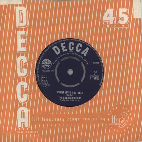 The Gobbledegooks Where Have You Been 7" vinyl single (7 inch record / 45) UK ZM307WH717769