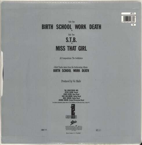 The Godfathers Birth School Work Death 12" vinyl single (12 inch record / Maxi-single) UK GDF12BI718257