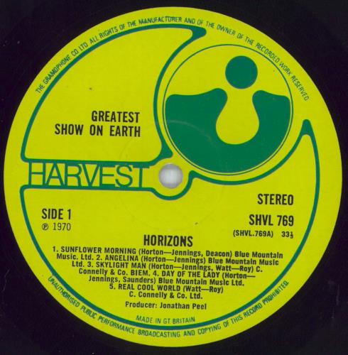 The Greatest Show On Earth Horizons - 1st - EX vinyl LP album (LP record) UK TG5LPHO683602
