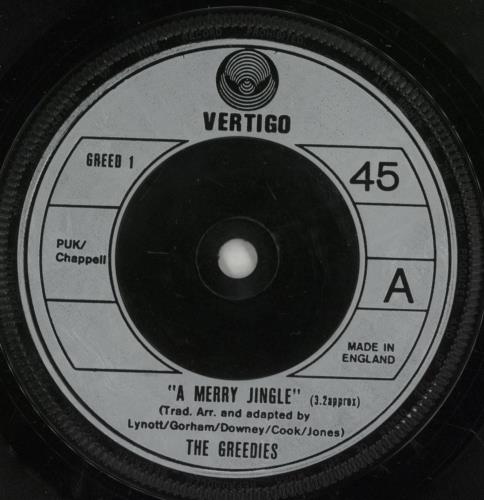 The Greedies A Merry Jingle + Picture Sleeve Variant - EX 7" vinyl single (7 inch record / 45) UK EEI07AM871854