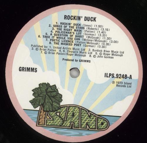 The Grimms Rockin' Duck - Sliding Duck Sleeve vinyl LP album (LP record) UK GIMLPRO272617