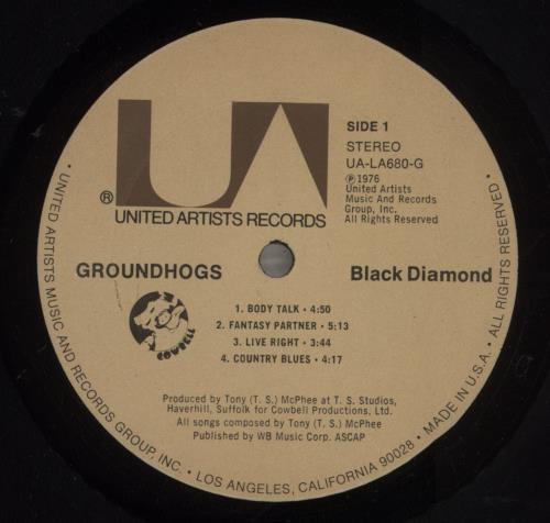 The Groundhogs Black Diamond vinyl LP album (LP record) US GHGLPBL536313