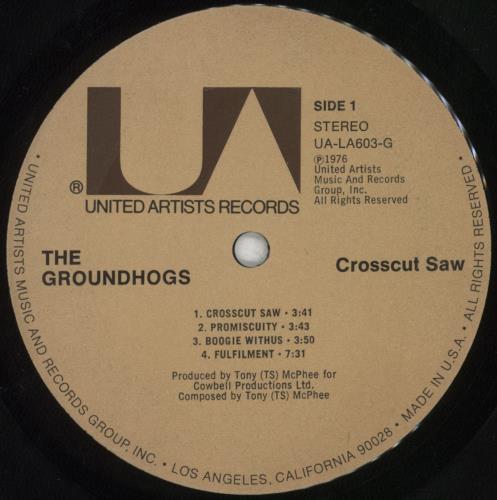 The Groundhogs Crosscut Saw vinyl LP album (LP record) US GHGLPCR534198