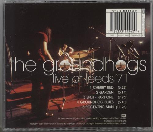 The Groundhogs Live At Leeds '71 CD album (CDLP) UK GHGCDLI860913