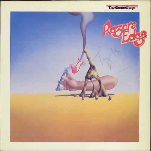 The Groundhogs Razors Edge - Autographed vinyl LP album (LP record) UK GHGLPRA772761