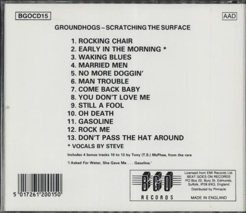The Groundhogs Scratching The Surface - Autographed CD album (CDLP) UK GHGCDSC773312
