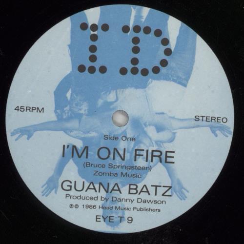 The Guana Batz I'm On Fire 12" vinyl single (12 inch record / Maxi-single) UK GVE12IM552004
