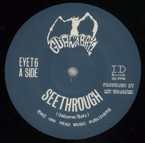 The Guana Batz Seethrough 12" vinyl single (12 inch record / Maxi-single) UK GVE12SE575366