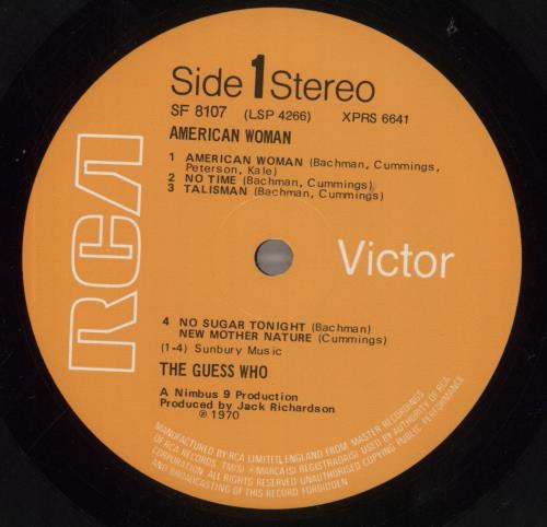 The Guess Who American Woman vinyl LP album (LP record) UK GUELPAM775247