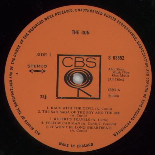 The Gun Gun vinyl LP album (LP record) UK G-ULPGU328705
