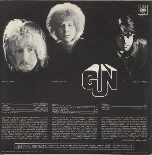 The Gun Gun vinyl LP album (LP record) UK G-ULPGU328705