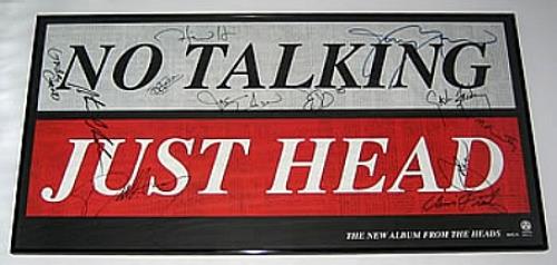 The Heads No Talking Just Head - AUTOGRAPHED memorabilia US T-HMMNO358988