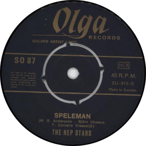 The Hep Stars Speleman 7" vinyl single (7 inch record / 45) Swedish HEP07SP710535