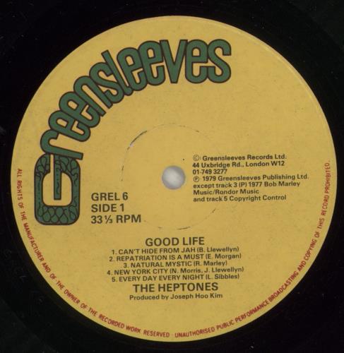 The Heptones Good Life + PR Sheet vinyl LP album (LP record) UK HPTLPGO867740
