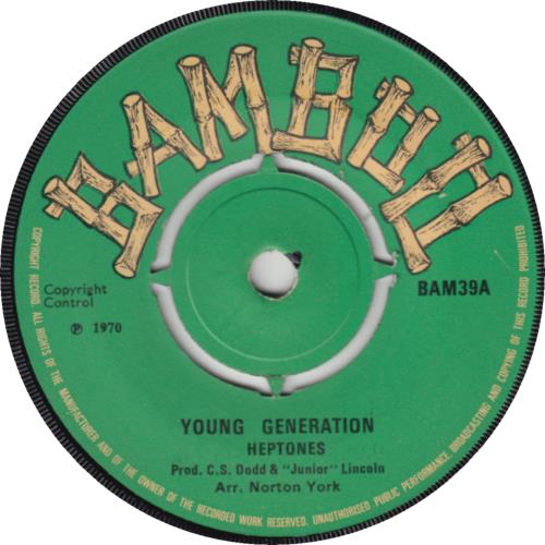 The Heptones Young Generation 7" vinyl single (7 inch record / 45) UK HPT07YO647368