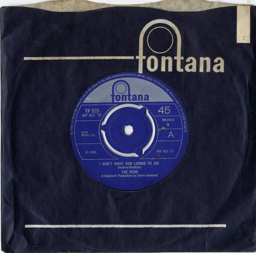 The Herd I Don't Want Our Loving To Die - 3pr 7" vinyl single (7 inch record / 45) UK HER07ID597105