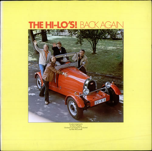 The Hi-Lo's Back Again vinyl LP album (LP record) German T8ZLPBA512914