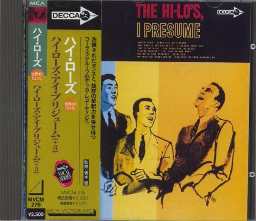The Hi-Lo's I Presume CD album (CDLP) Japanese T8ZCDIP833215