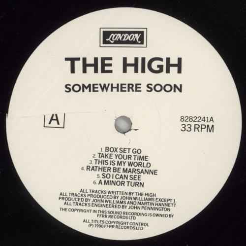The High Somewhere Soon vinyl LP album (LP record) UK HIGLPSO272529