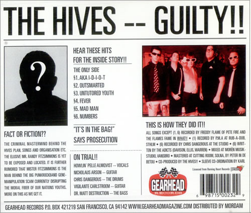 The Hives A.K.A. Idiot CD single (CD5 / 5") US HVEC5AK318899