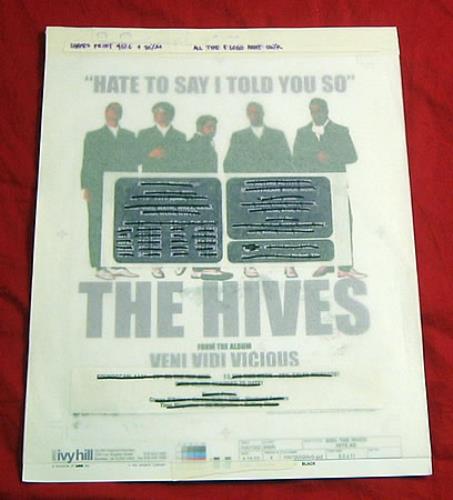 The Hives Hate To Say I Told You So artwork US HVEARHA395605