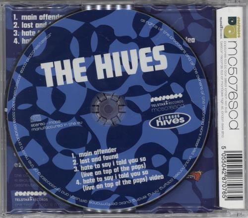 The Hives Main Offender CD single (CD5 / 5") UK HVEC5MA212622