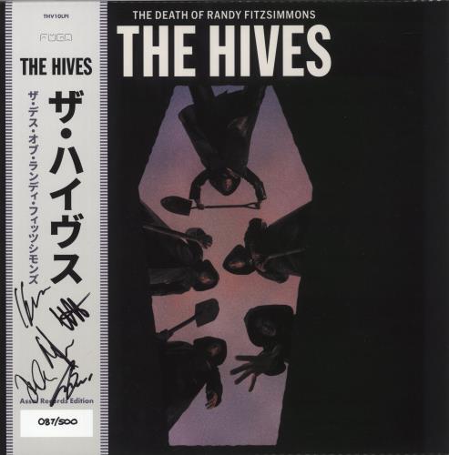 The Hives The Death Of Randy Fitzsimmons - 180 Gram Glow In The Dark Vinyl - Autographed Obi vinyl LP album (LP record) UK HVELPTH875046