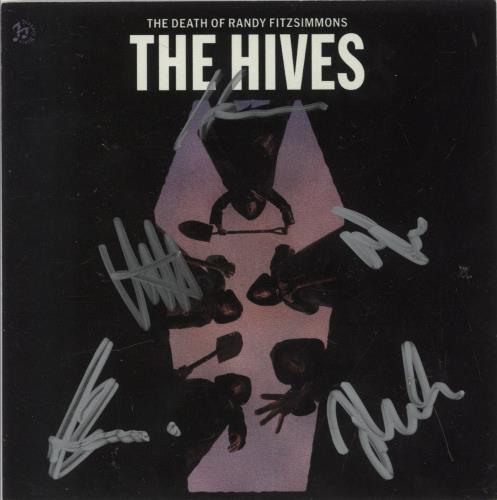 The Hives The Death Of Randy Fitzsimmons - 180 Gram Glow In The Dark Vinyl - Autographed vinyl LP album (LP record) UK HVELPTH873837