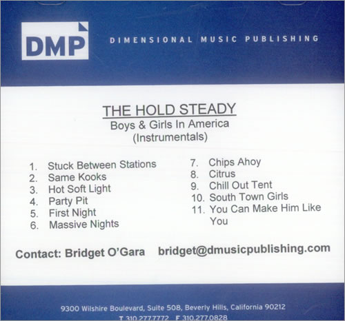 The Hold Steady Boys & Girls In America - Instrumentals CD-R acetate US UUICRBO540796