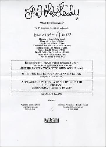 The Hold Steady Stuck Between Stations CD-R acetate US UUICRST434330