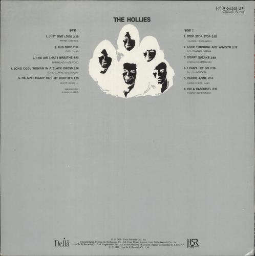 The Hollies Best! vinyl LP album (LP record) Korean HLLLPBE731365