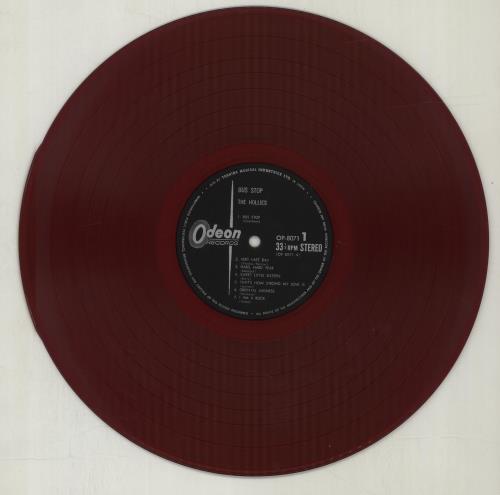 The Hollies Bus Stop - Red Vinyl vinyl LP album (LP record) Japanese HLLLPBU688024