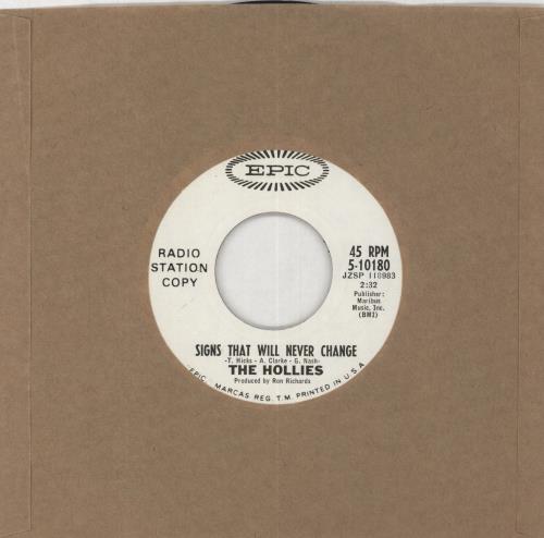 The Hollies Carrie-Anne 7" vinyl single (7 inch record / 45) US HLL07CA177613