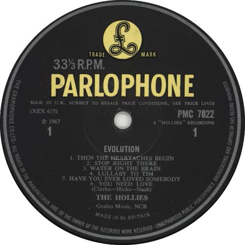 The Hollies Evolution - VG vinyl LP album (LP record) UK HLLLPEV568730
