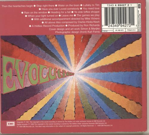 The Hollies Evolution CD album (CDLP) UK HLLCDEV130847
