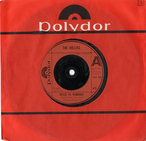The Hollies Hello To Romance 7" vinyl single (7 inch record / 45) UK HLL07HE240774