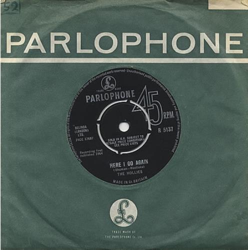The Hollies Here I Go Again 7" vinyl single (7 inch record / 45) UK HLL07HE405577