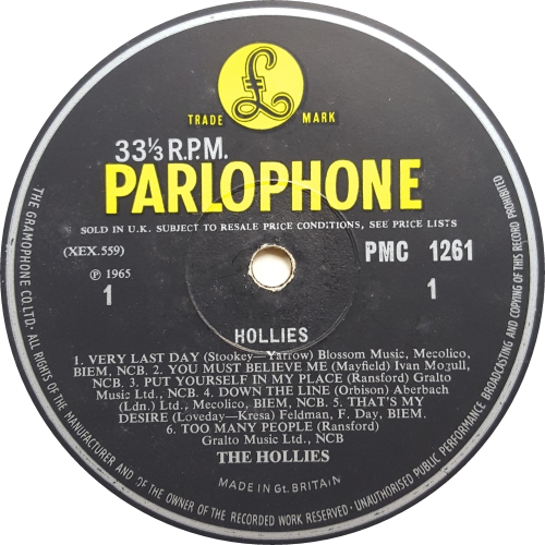 The Hollies Hollies - 1st - EX vinyl LP album (LP record) UK HLLLPHO585358