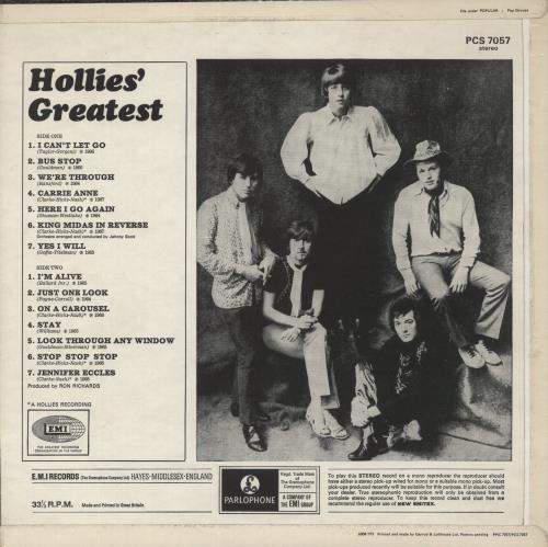 The Hollies Hollies' Greatest - 1st - EX vinyl LP album (LP record) UK HLLLPHO56475