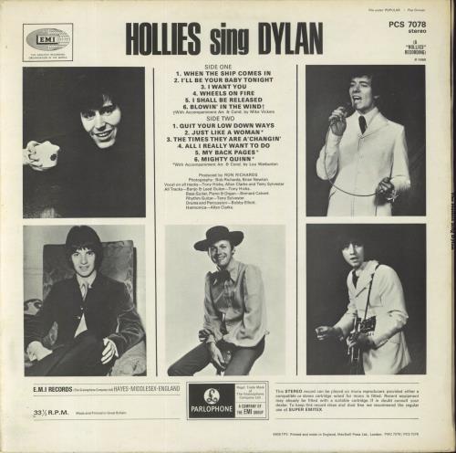 The Hollies Hollies Sing Dylan - 2nd vinyl LP album (LP record) UK HLLLPHO605284
