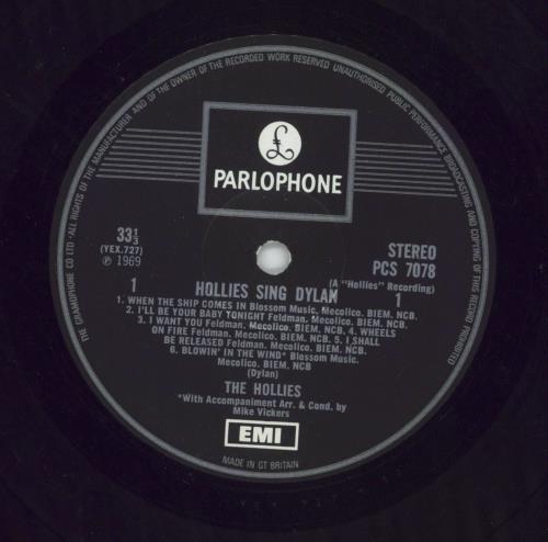 The Hollies Hollies Sing Dylan - 2nd vinyl LP album (LP record) UK HLLLPHO605284