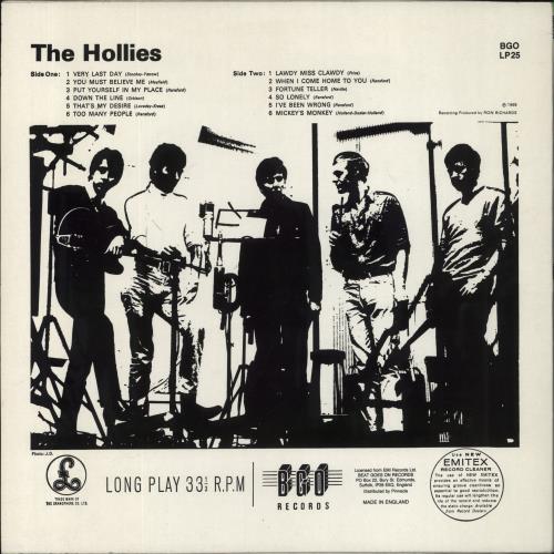 The Hollies Hollies vinyl LP album (LP record) UK HLLLPHO703889