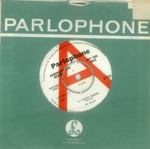 The Hollies If I Needed Someone - A Label 7" vinyl single (7 inch record / 45) UK HLL07IF548196
